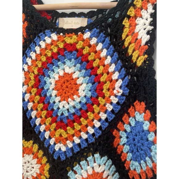 Altard State Womens Crochet Granny Square Cropped Tank Top Size Medium - Picture 2 of 5